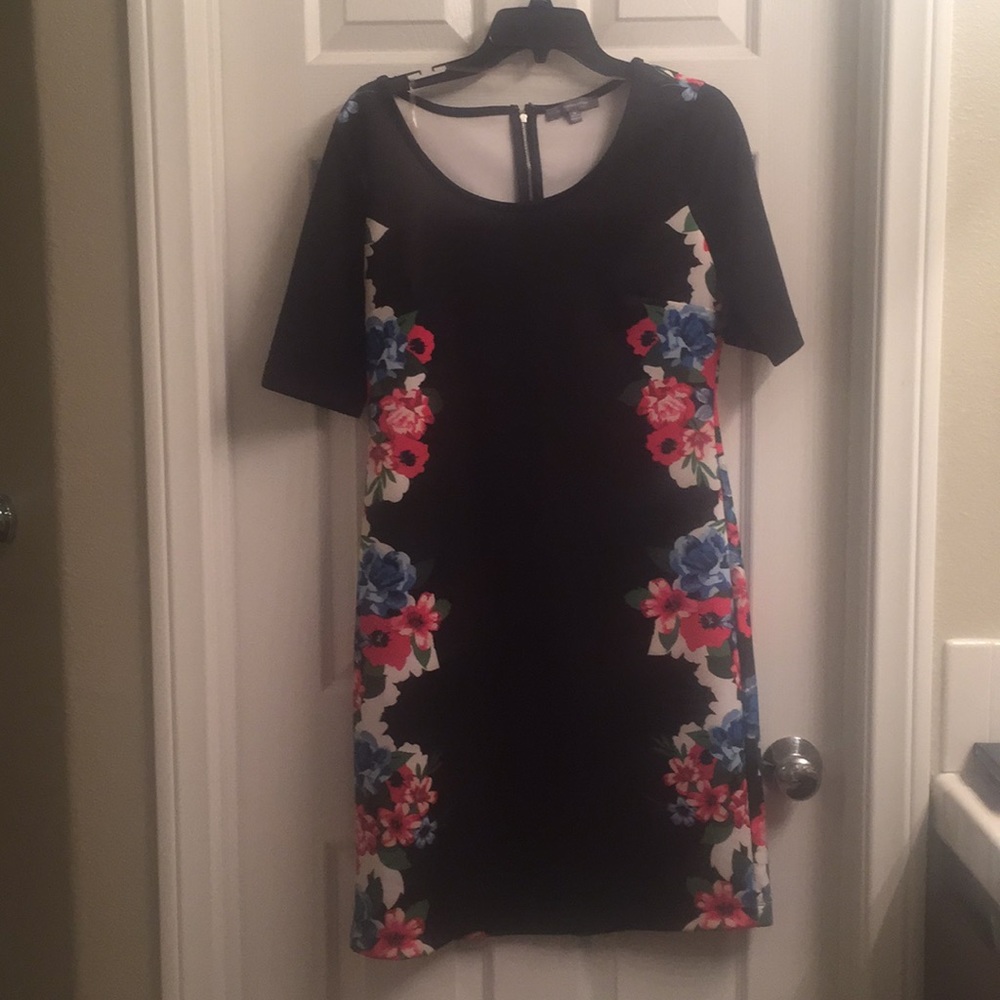Black floral dress